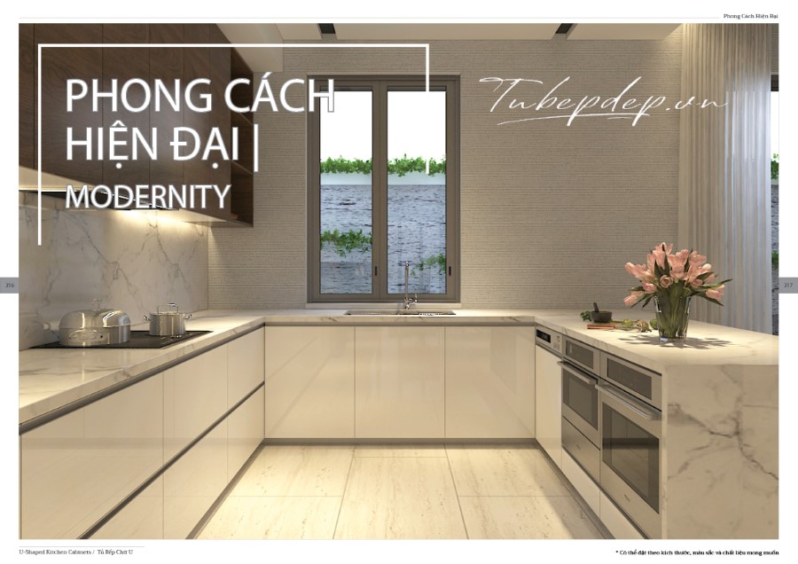Thiết kế phòng bếp biệt thự hiện đại